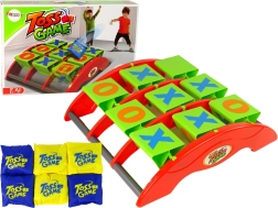 Behendigheidsspel Boter-Kaas-en-Eieren Werpen op Doel