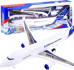 Groot passagiersvliegtuig met aandrijving, licht en geluid