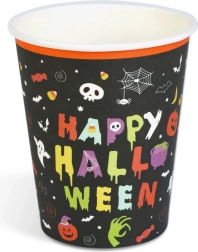 Papieren bekers Happy Halloween 250 ml, 8 stuks