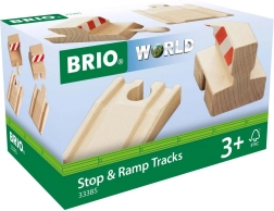 Brio stop- en oprijsporen – eindrails en oprijhellingen voor houten treinbaan
