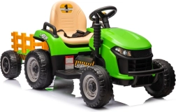Elektrische kindertractor met aanhanger – groen