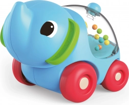 Rammelaar olifant op wieltjes 11 cm