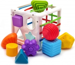 woopie baby elastische sensorische kubus – vormensorteerder, 11 onderdelen