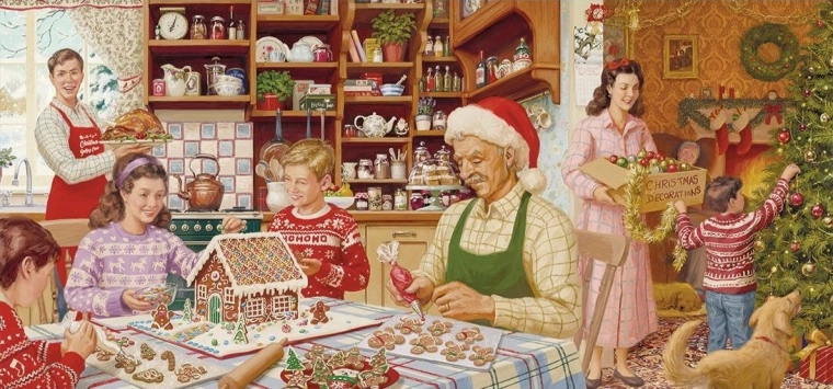 Panoramische puzzel Voorbereiding op de grote dag 636 stukjes GIBSONS