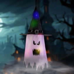 Halloween hangende LED-decoratie geest roze