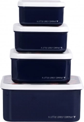 Set van vier snackdoosjes A Little Lovely Company – Aardbeien