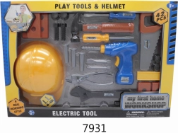 Kindergereedschapsset met helm, 42 stuks