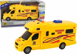 Speelgoedauto caravan met frictieaandrijving, licht en geluid