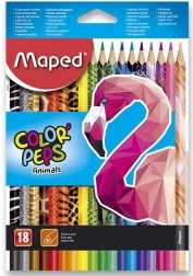 Driehoekige kleurpotloden MAPED Color'Peps Animals 18 stuks