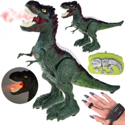 RC-dinosaurus bedienbaar met gebaren en afstandsbediening, licht, geluid en stoom – Zi