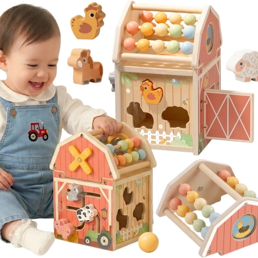 Houten actieve boerderij TOOKY TOY Montessori
