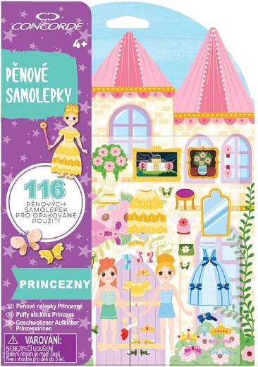 Foamstickers CONCORDE – prinsessen, 116 stuks