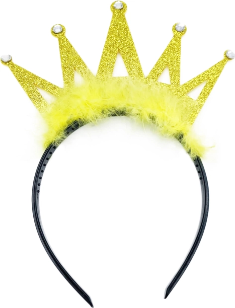 Kinderhoofdband met kroon en veren