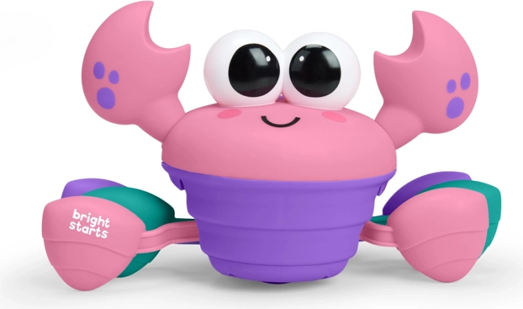 Bright Starts muzikale en multisensorische kruipende krab Rockin' Crawling Crab roze