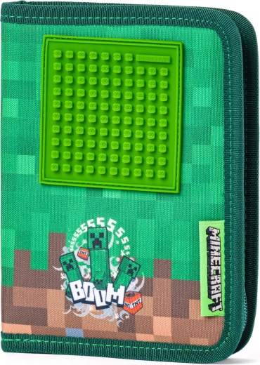 Pixie Crew & Minecraft enkelvoudige schooletui met pixelpaneel