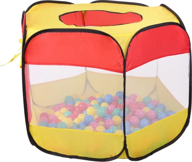PIXINO Droog zwembad, tent met ballen rood-geel