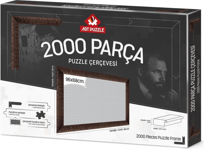 Puzzel lijst 96x68 cm bruin