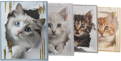 Cadeautas met kattenmotief