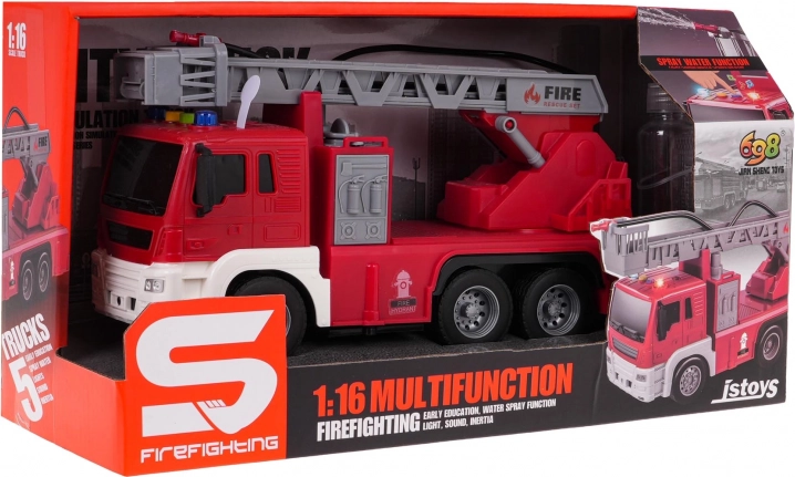 Brandweerauto 1:16 met water, licht en geluid