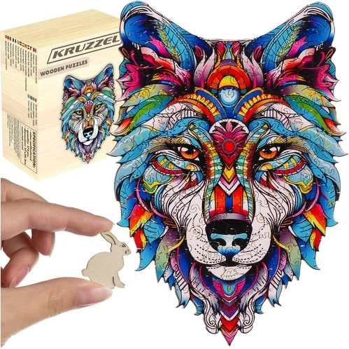 Houten puzzel KRUZZEL – wolf 170 stukjes