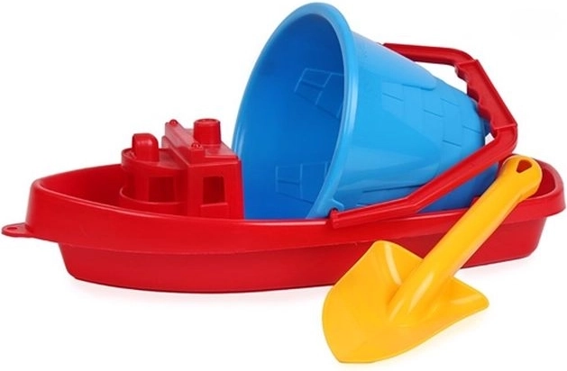 TechnoK zandset met bootje, emmertje en schepje