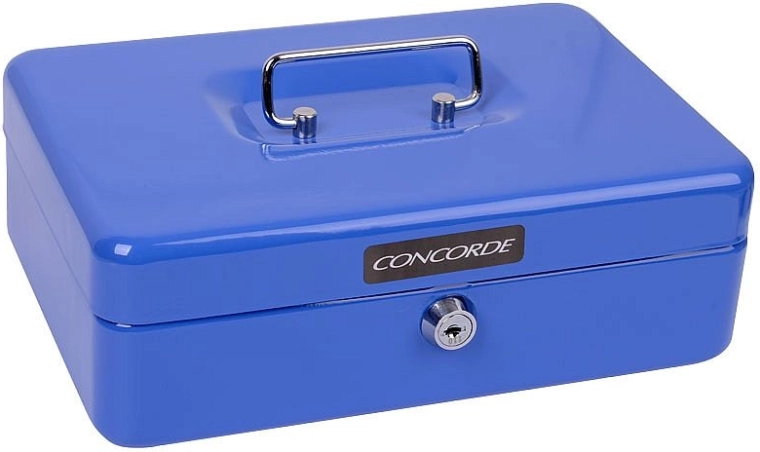 Metalen geldkist CONCORDE 33, blauw