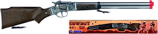 Cowboy zilveren metalen geweer