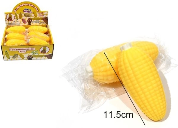 Knijpspeeltje in de vorm van een maïskolf - 1 stuk