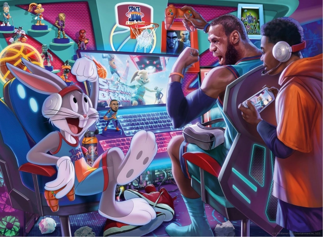 Ravensburger puzzel Space Jam Gamestation 300 stukjes Puzzel