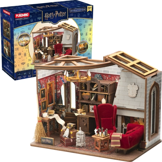 Puremind Harry Potter houten 3D-puzzel – de gemeenschappelijke ruimte van Griffoendor