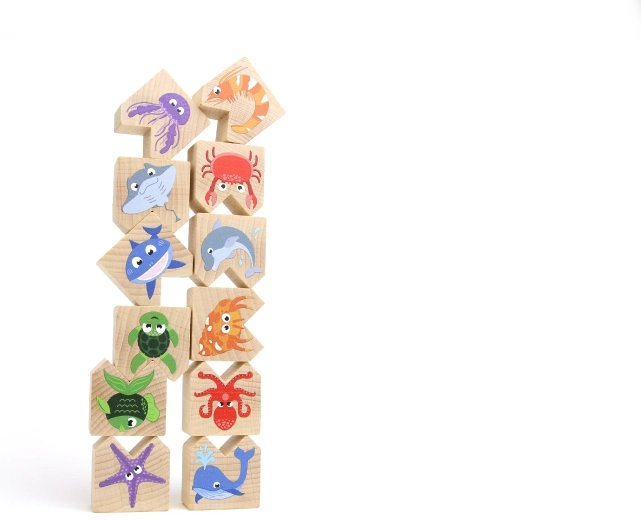 Milaniwood houten balanceerspel Zeedieren