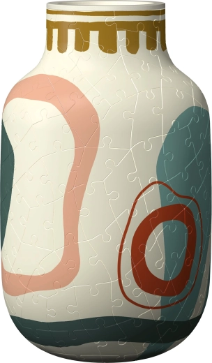 3D-puzzelvaas beige abstractie