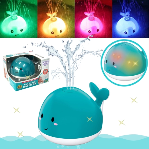 Badkuipspeelgoed Woopie walvis met fontein, blauw
