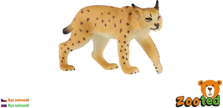 Figurine van een Euraziatische lynx 9 cm