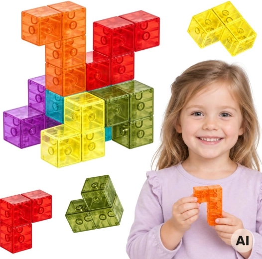 Woopie magnetische 3D-bouwset Tetris