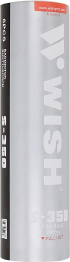 PVC badmintonshuttles WISH S-350, 6 stuks