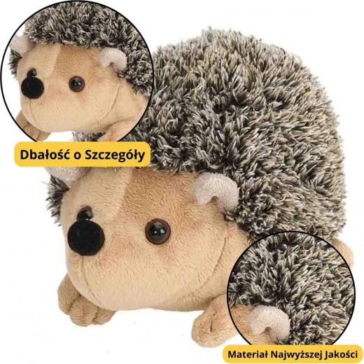Pluchen egel bruin 17,5 cm