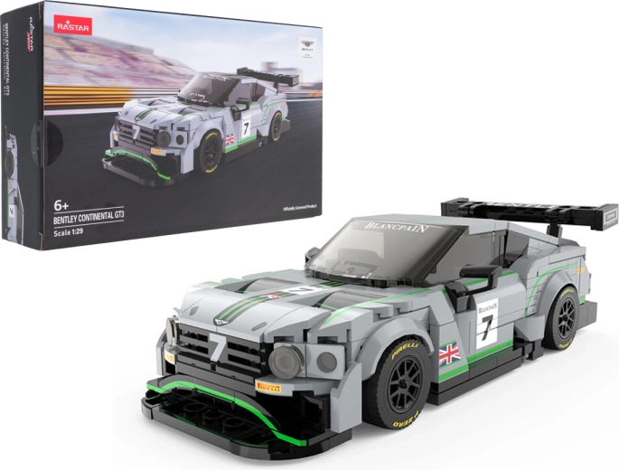 Bouwset van de Bentley Continental GT3-auto op schaal 1:29, grijs Rastar