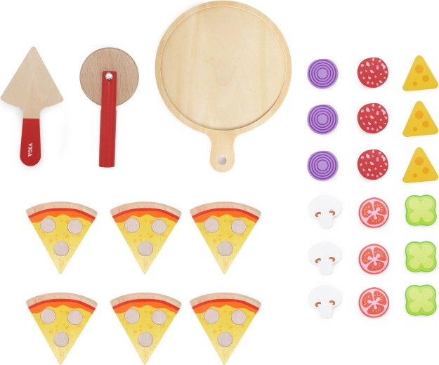 27-delige houten set voor een pizzeria thuis