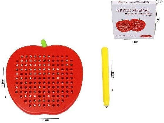 Magnetisch bord in de vorm van een appel met magnetische balletjes 4 cm