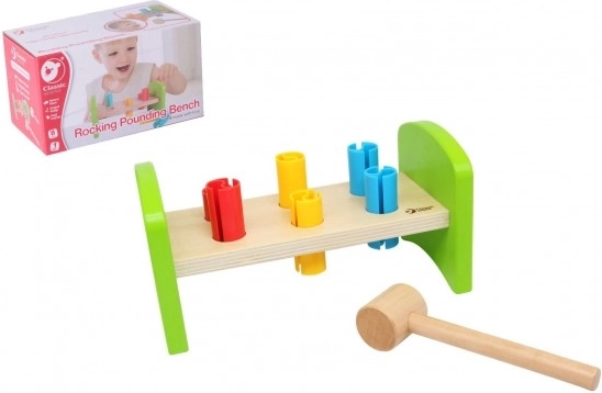 Houten hamerbank met plastic pinnen Classic World