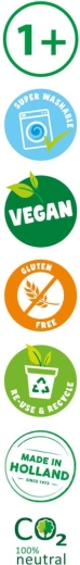 Vegan, makkelijk afwasbaar en vriendelijk