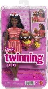 Barbie Twinning Looks pop en hondje met accessoires