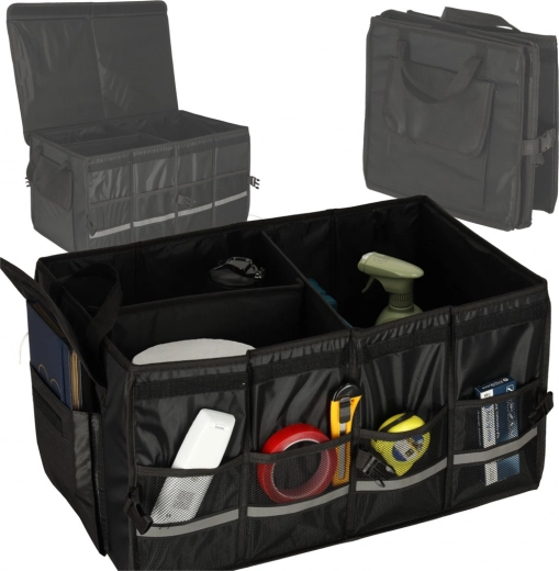 Auto-kofferbakorganizer met reflecterende elementen