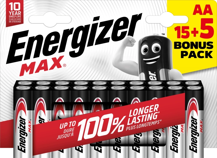 Energizer Max AA alkaline batterijen 20 stuks