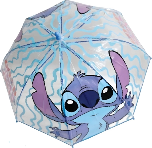 Transparante kinderparaplu Lilo & Stitch lichtblauw