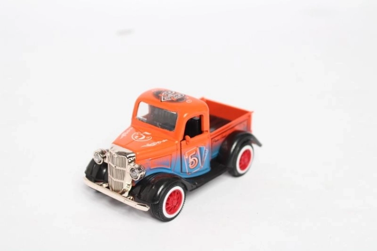 Metalen pick-up autootje – set van 12 stuks in verkoopdisplay