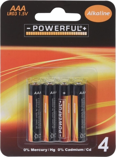 Alkaline batterijen AAA 1,5 V, 4 stuks