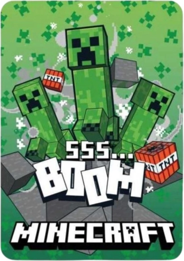 Fleece deken Minecraft - 1 stuk