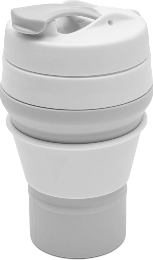 Opvouwbare siliconen beker 350 ml 2-in-1 New Baby – grijs